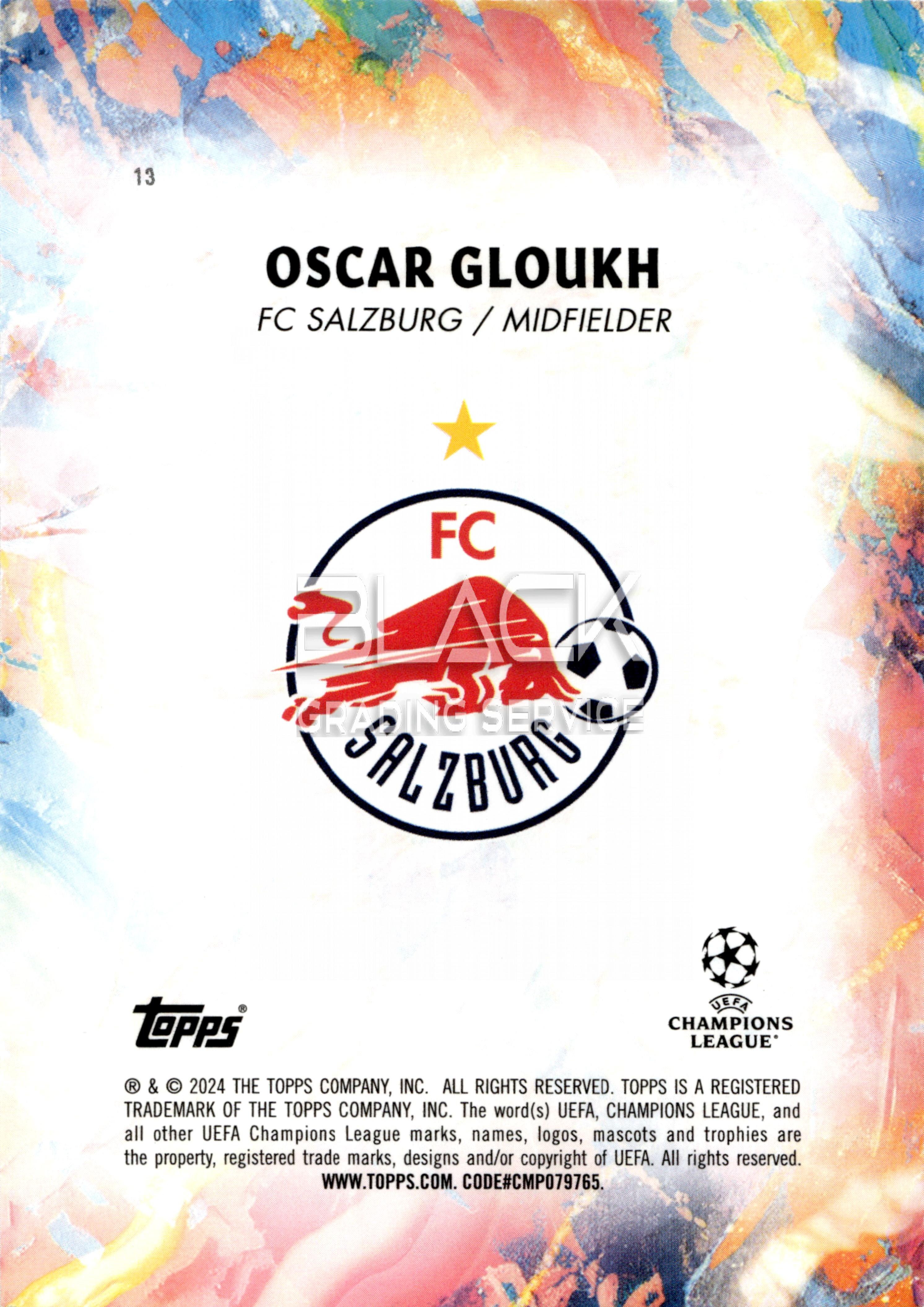 Back - Topps UCC INCEPTION