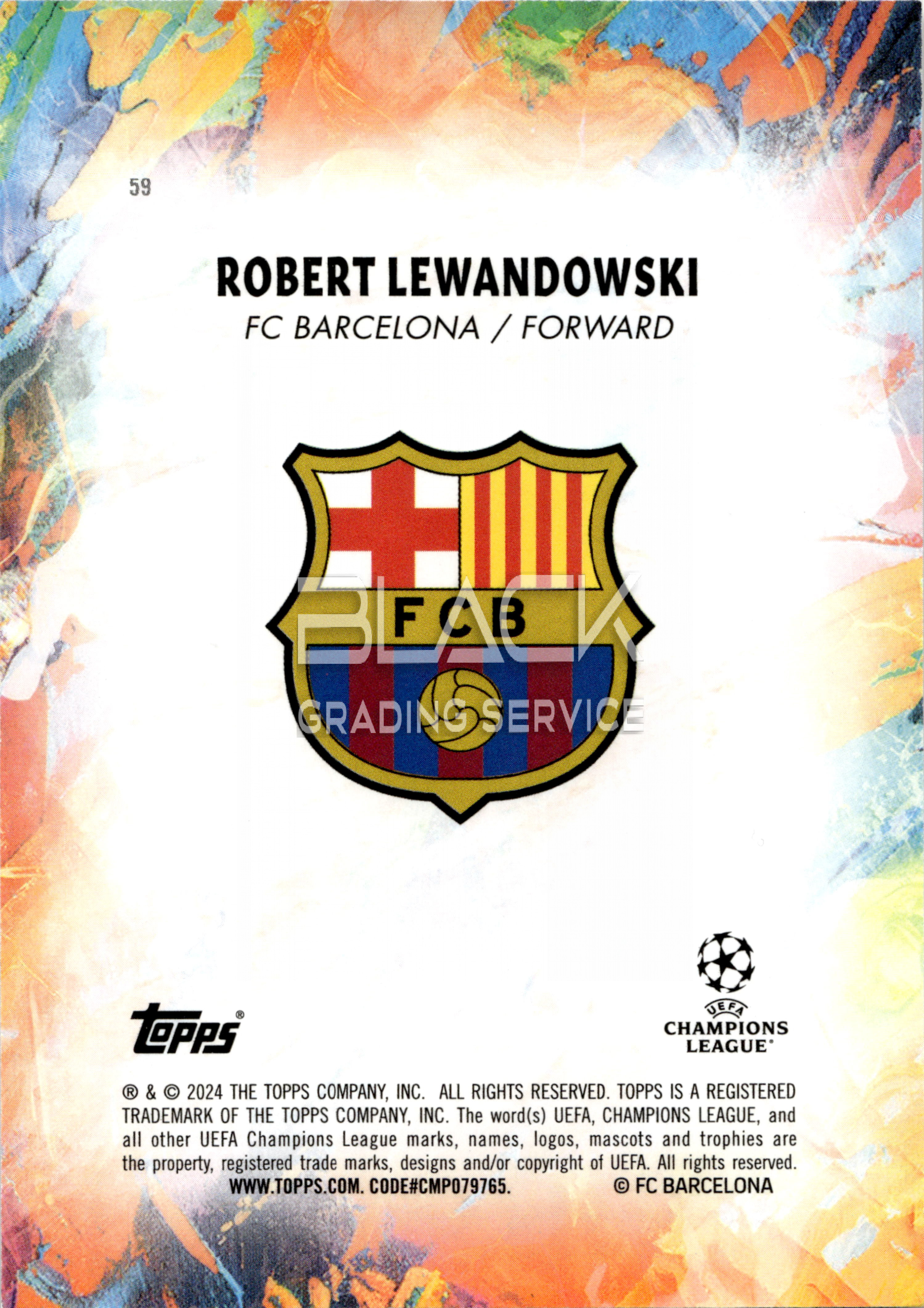 Back - Topps UCC INCEPTION