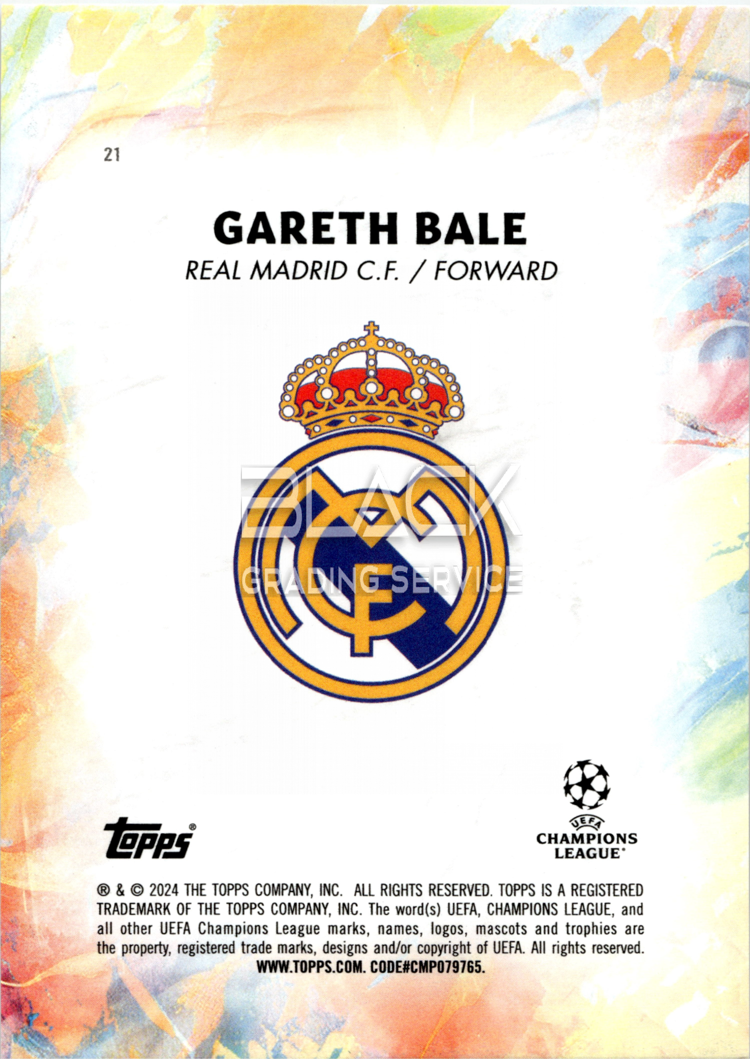 Back - Topps UCC INCEPTION