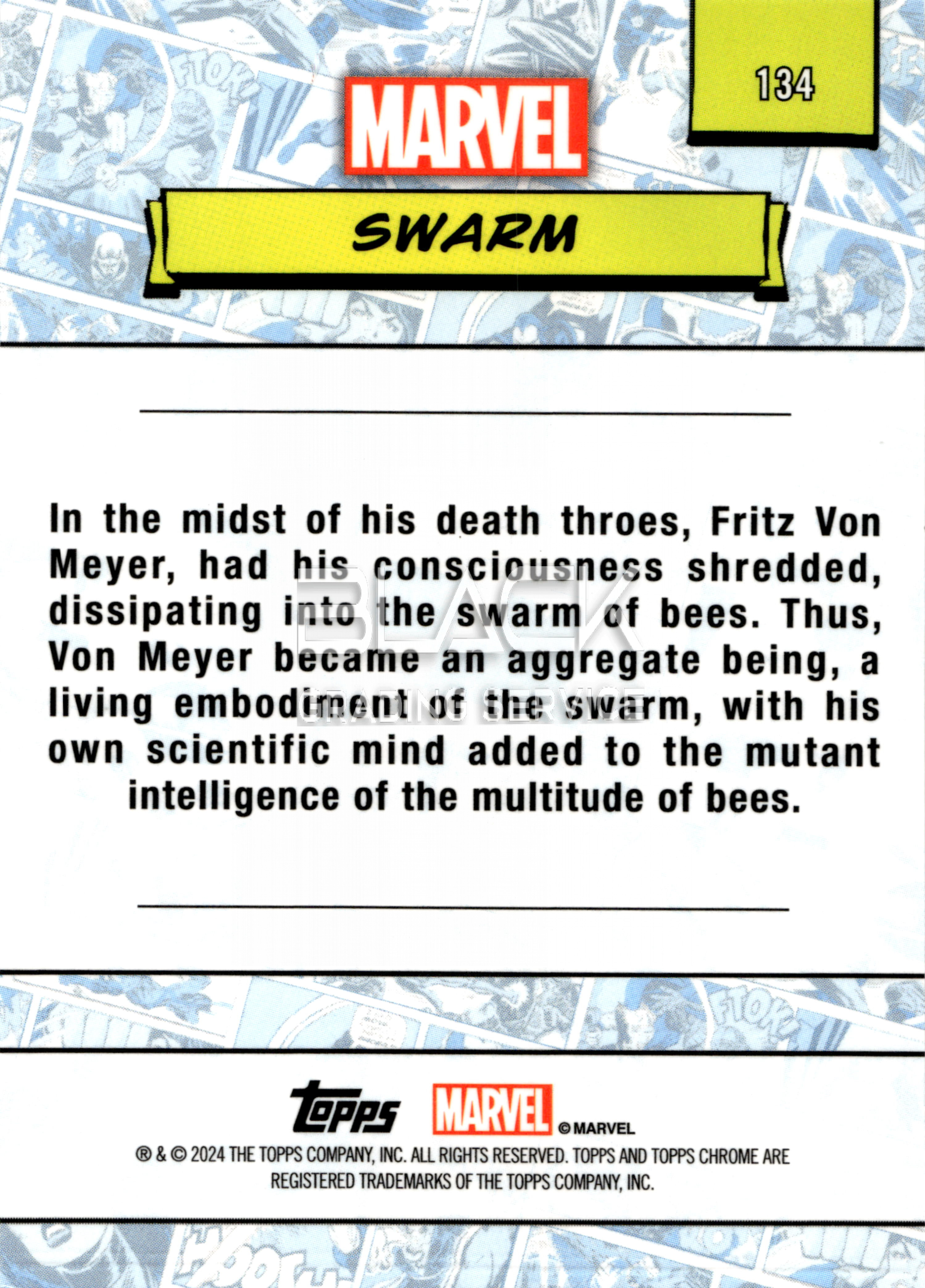 Back - Topps Chrome MARVEL