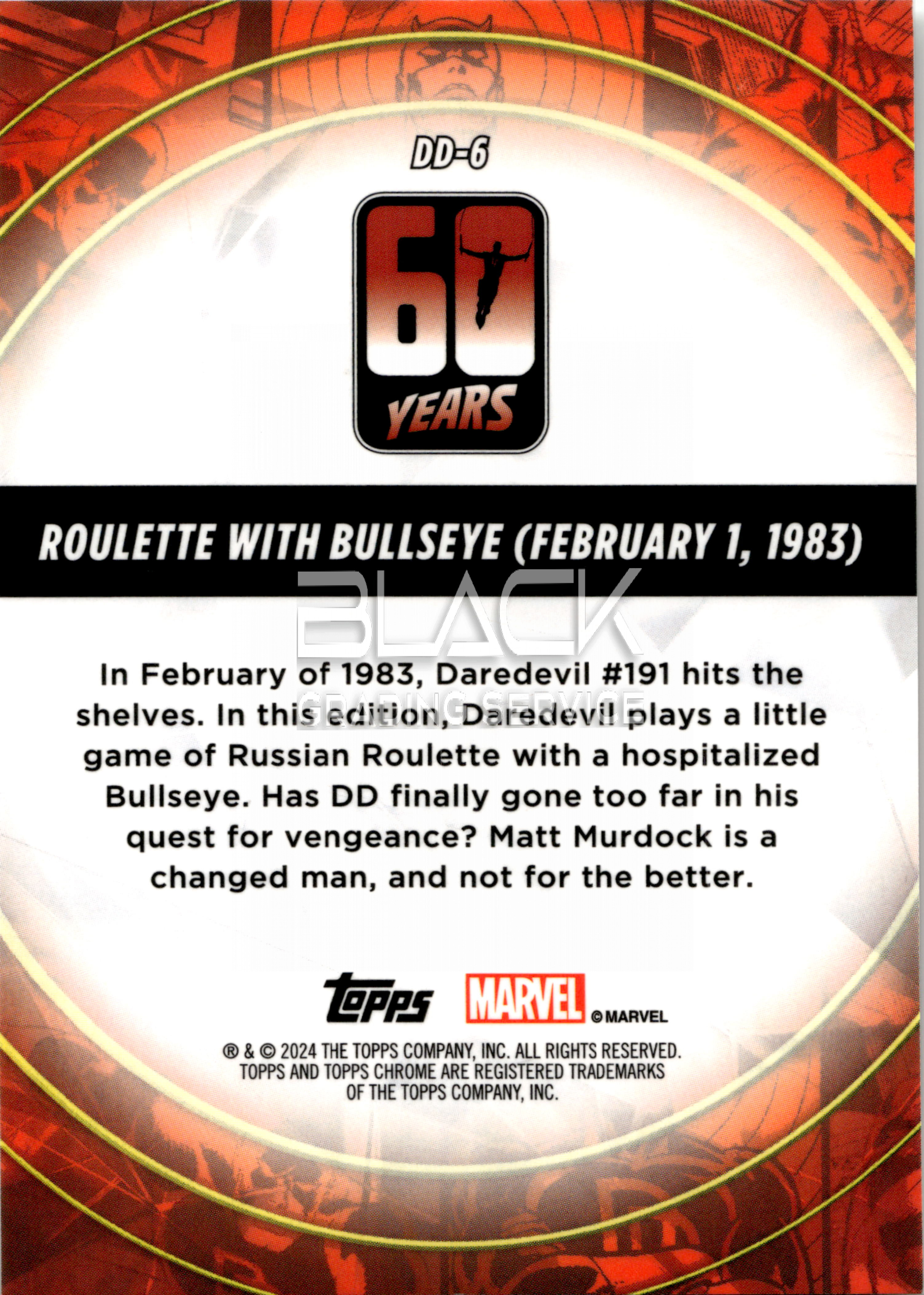 Back - Topps Chrome MARVEL