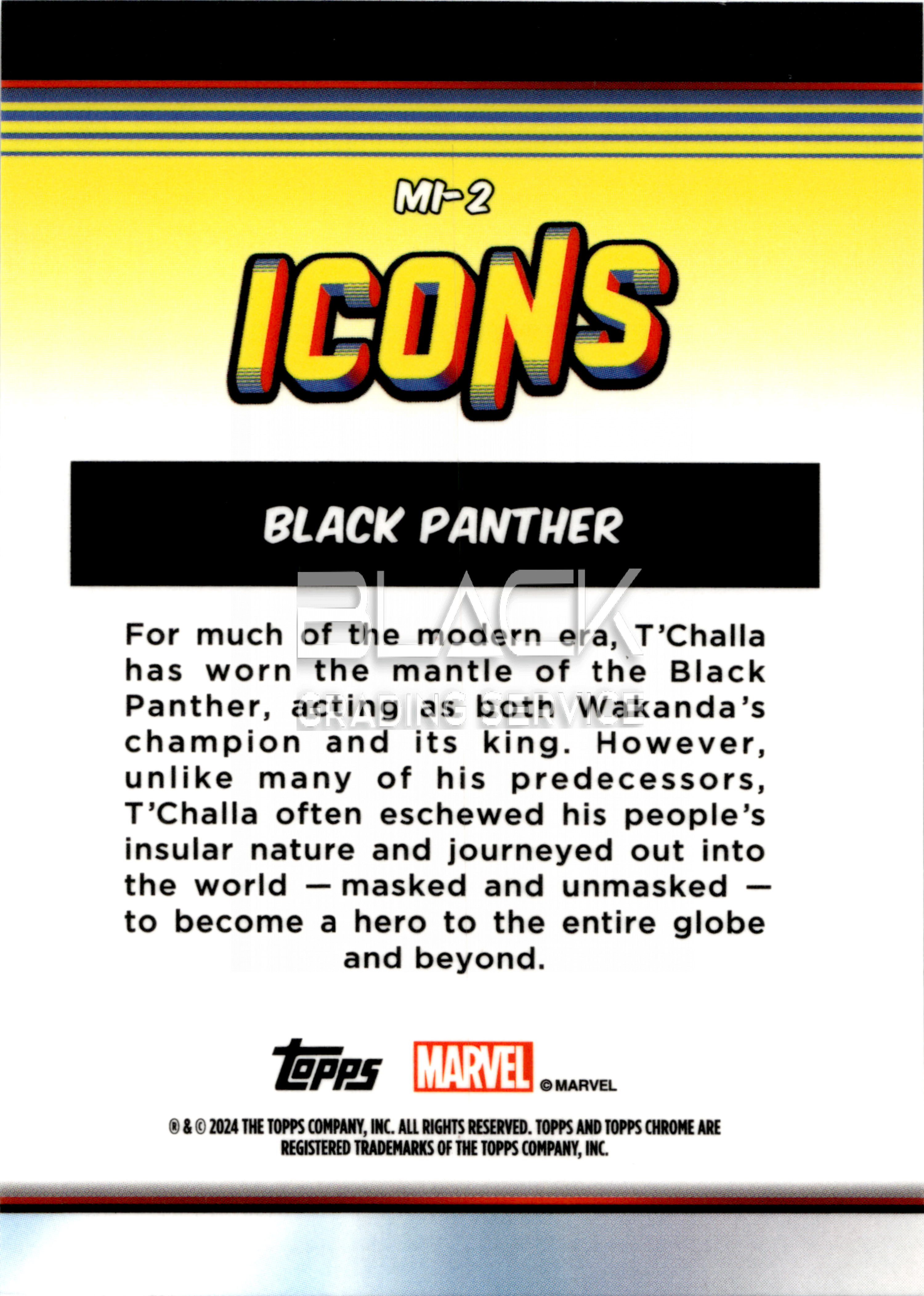 Back - Topps Chrome MARVEL