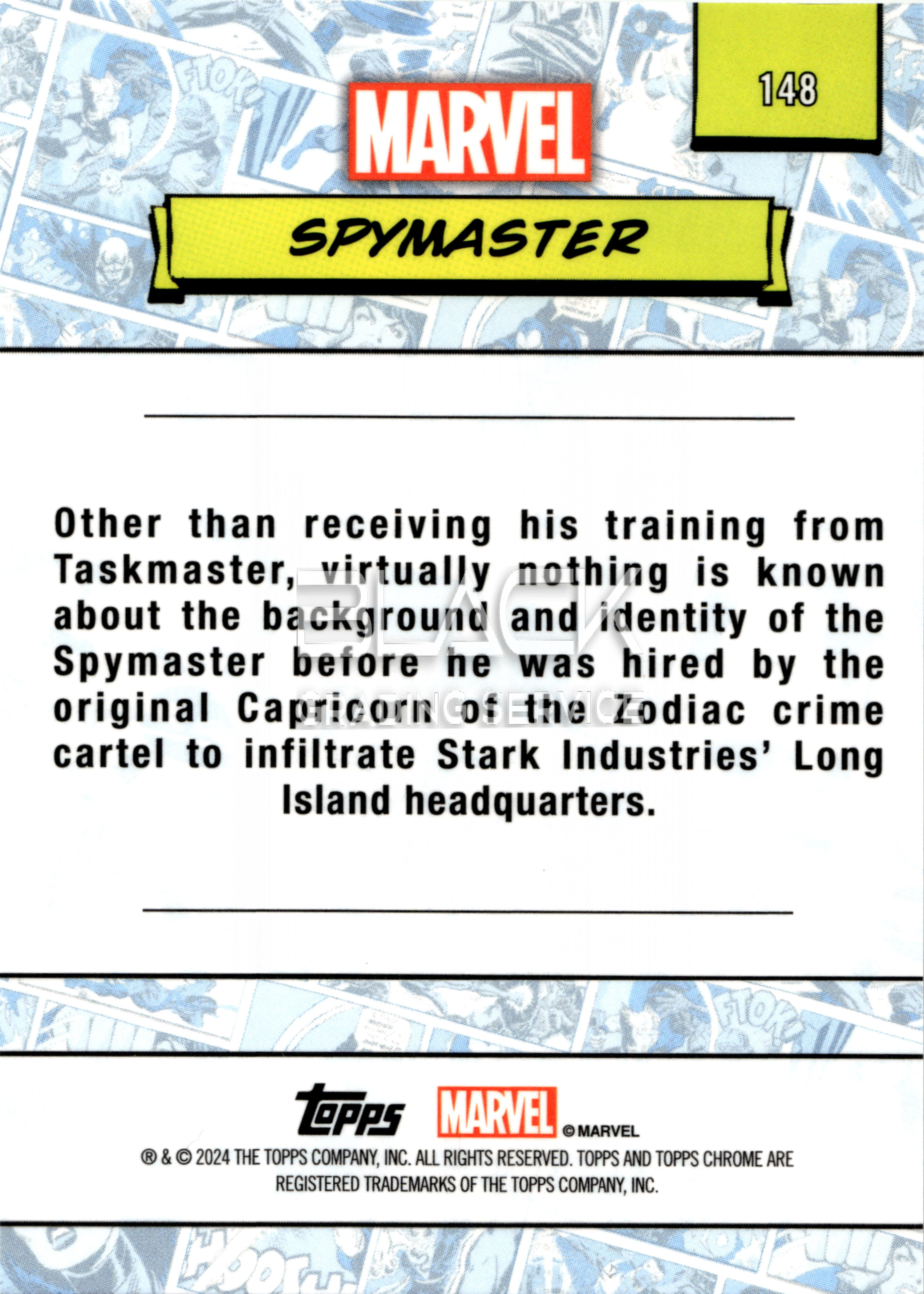 Back - Topps Chrome MARVEL