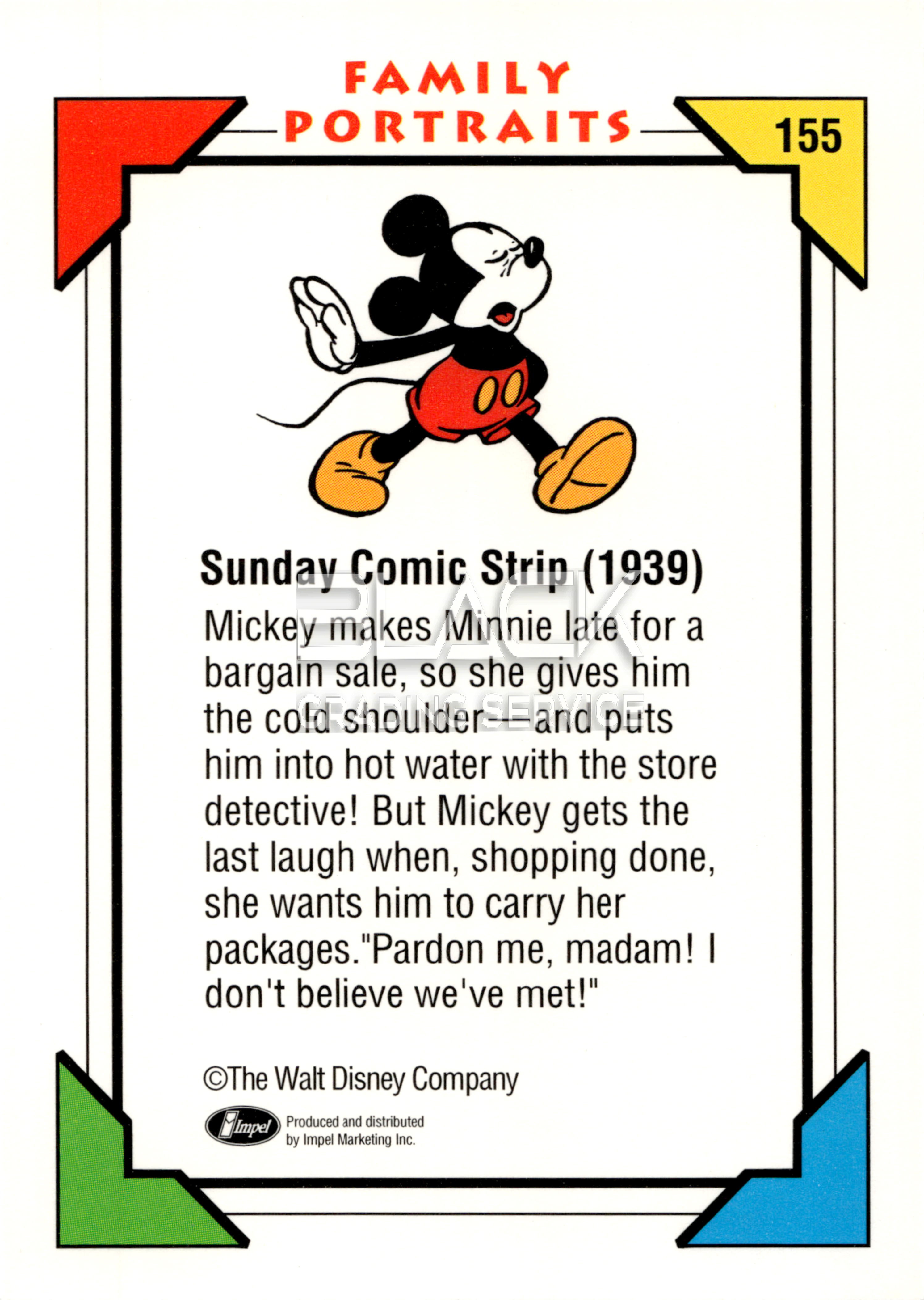 Back - Impel Disney Collector Cards
