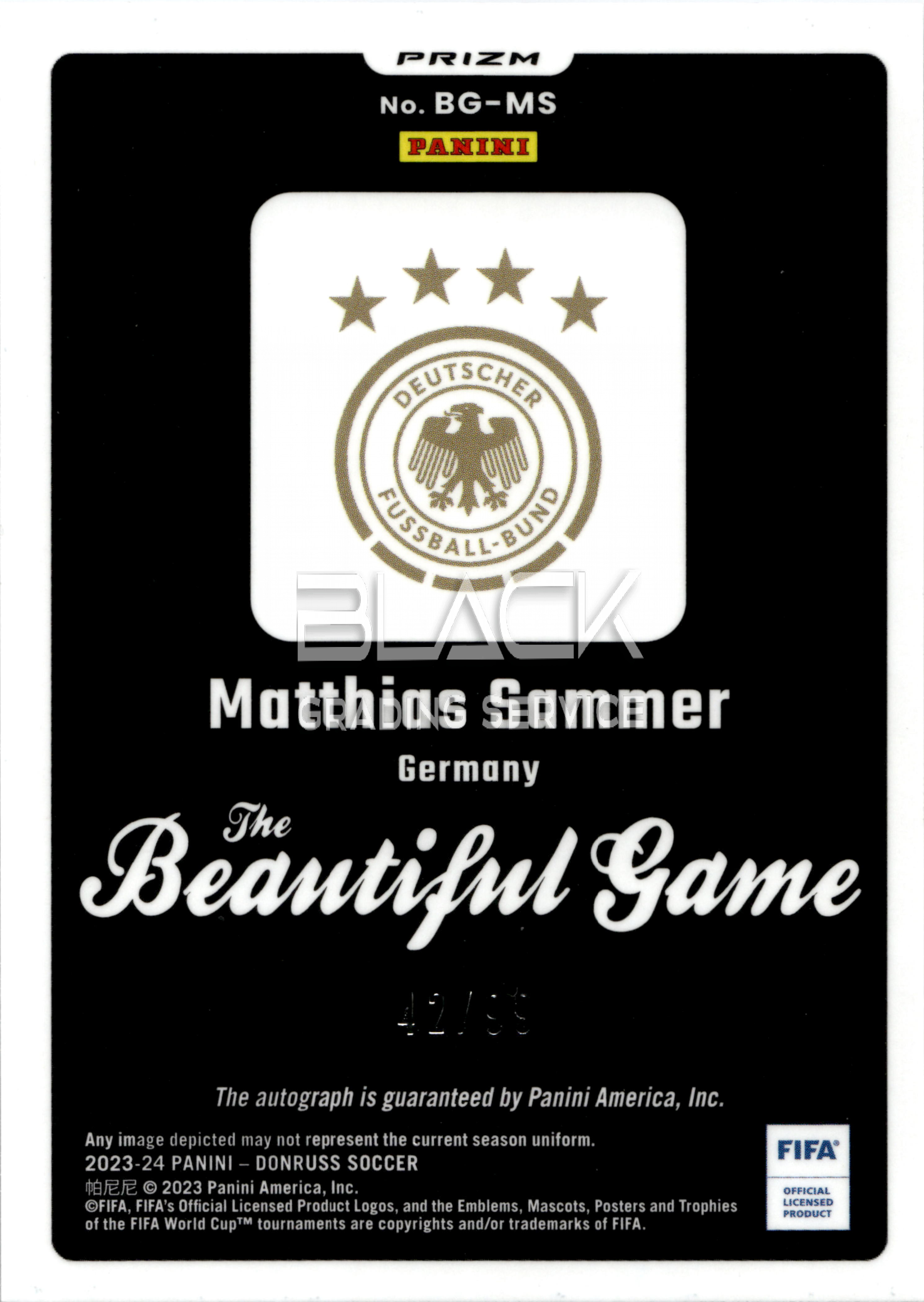 Back - Panini Donruss Soccer