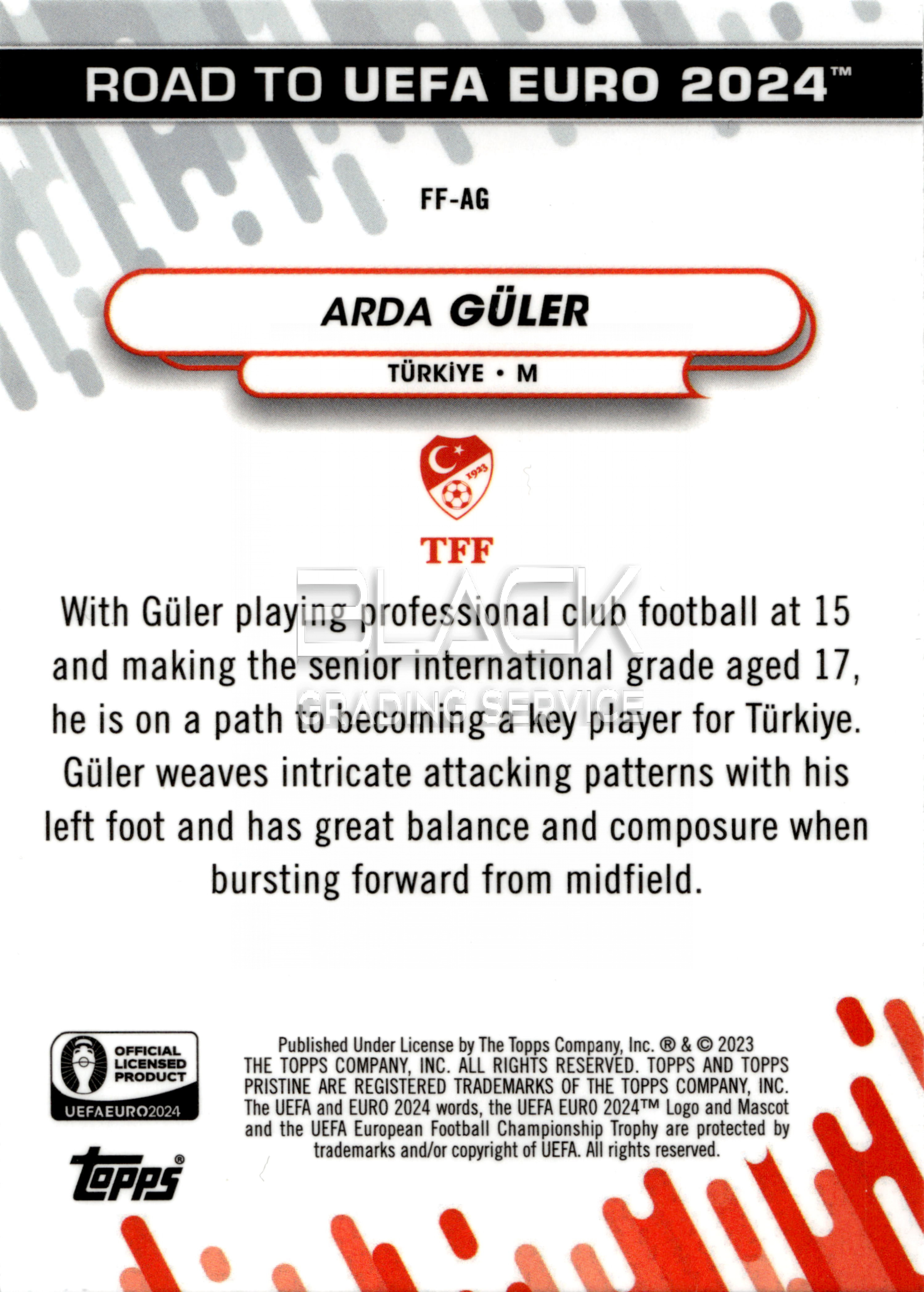 Back - Topps Pristine ROAD TO UEFA EURO 2024