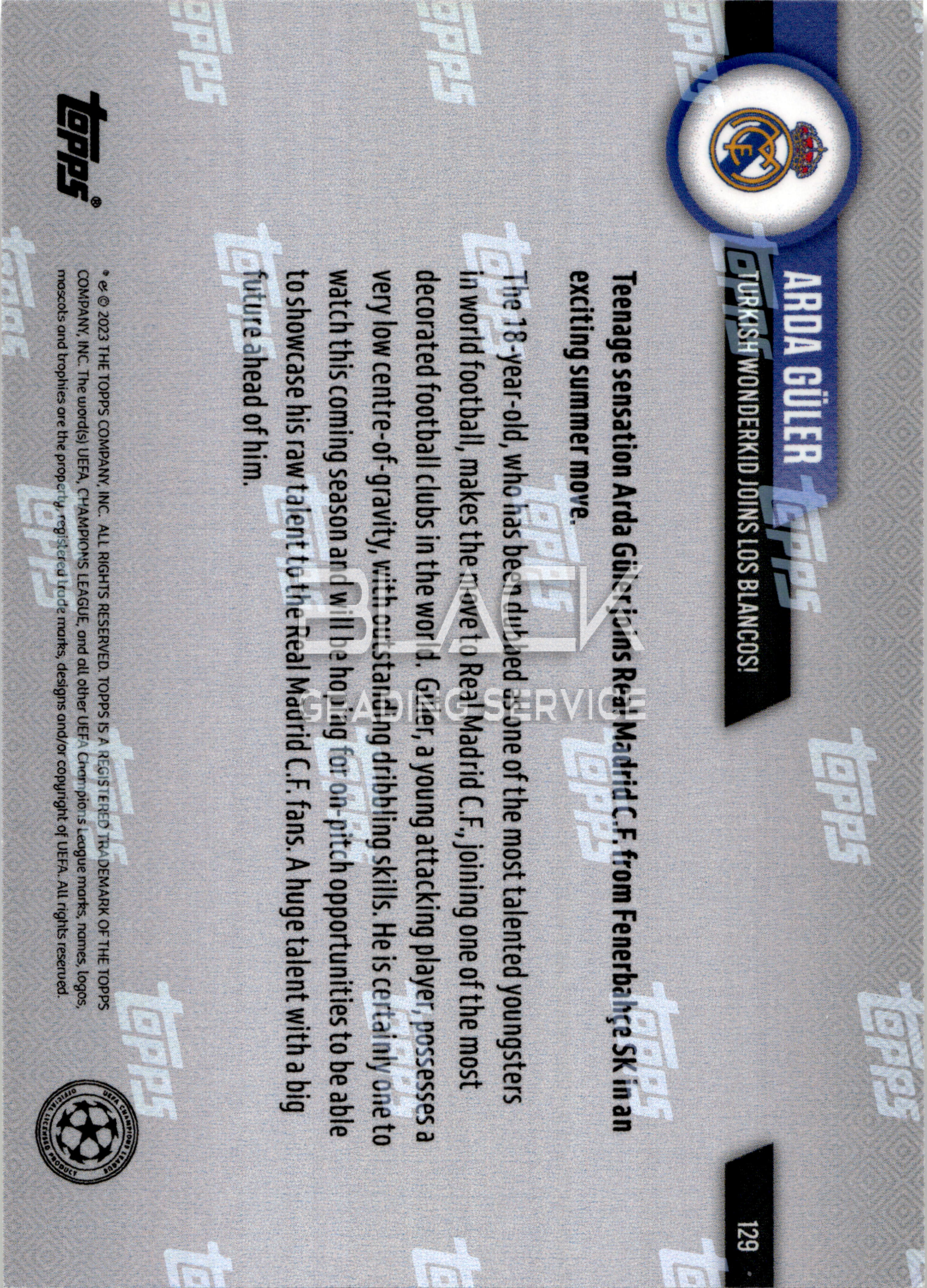 Back - Topps Now UCL 