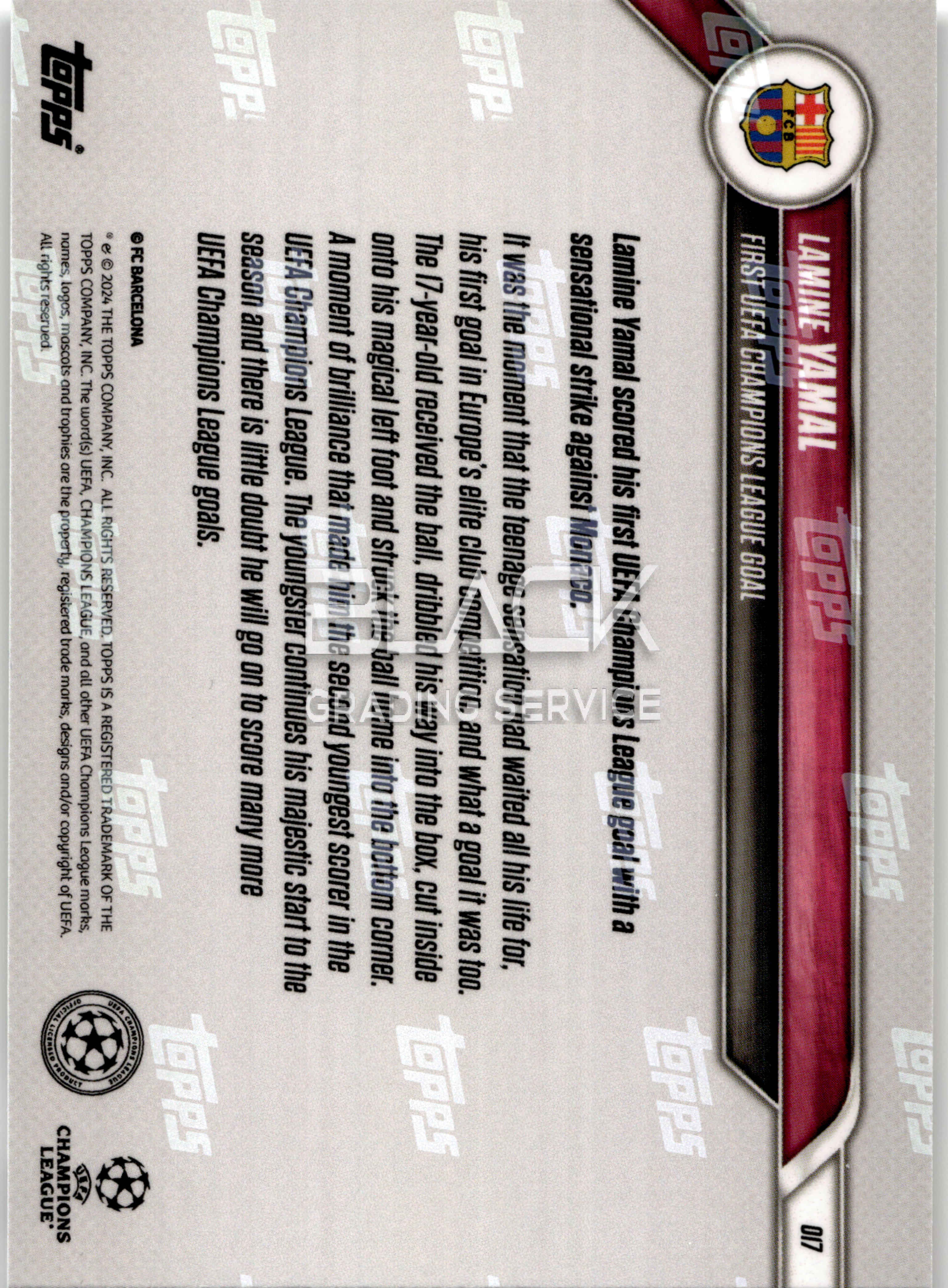 Back - Topps Now UCC First UEFA Champions League goal