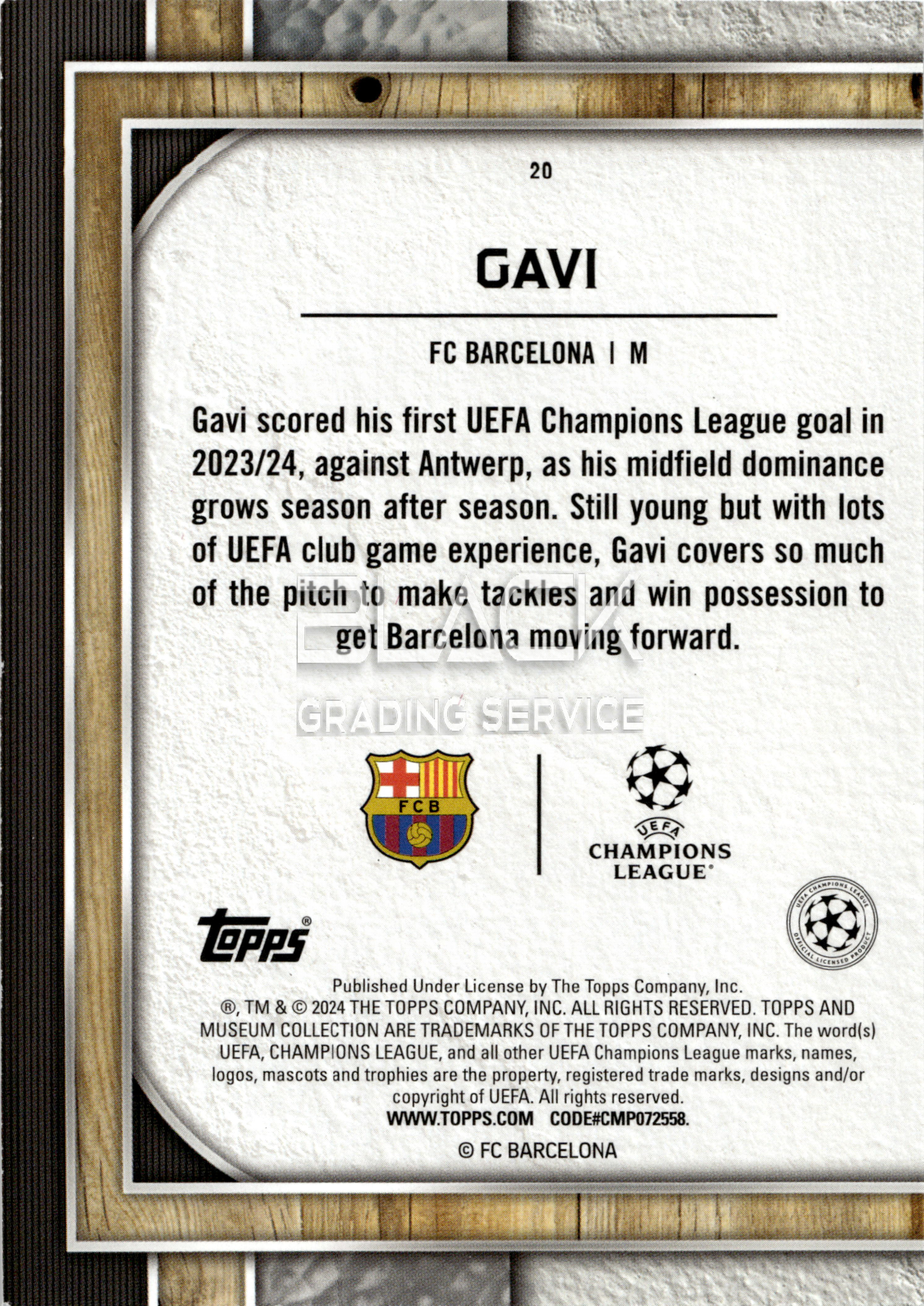 Back - Topps UCL Museum Collection