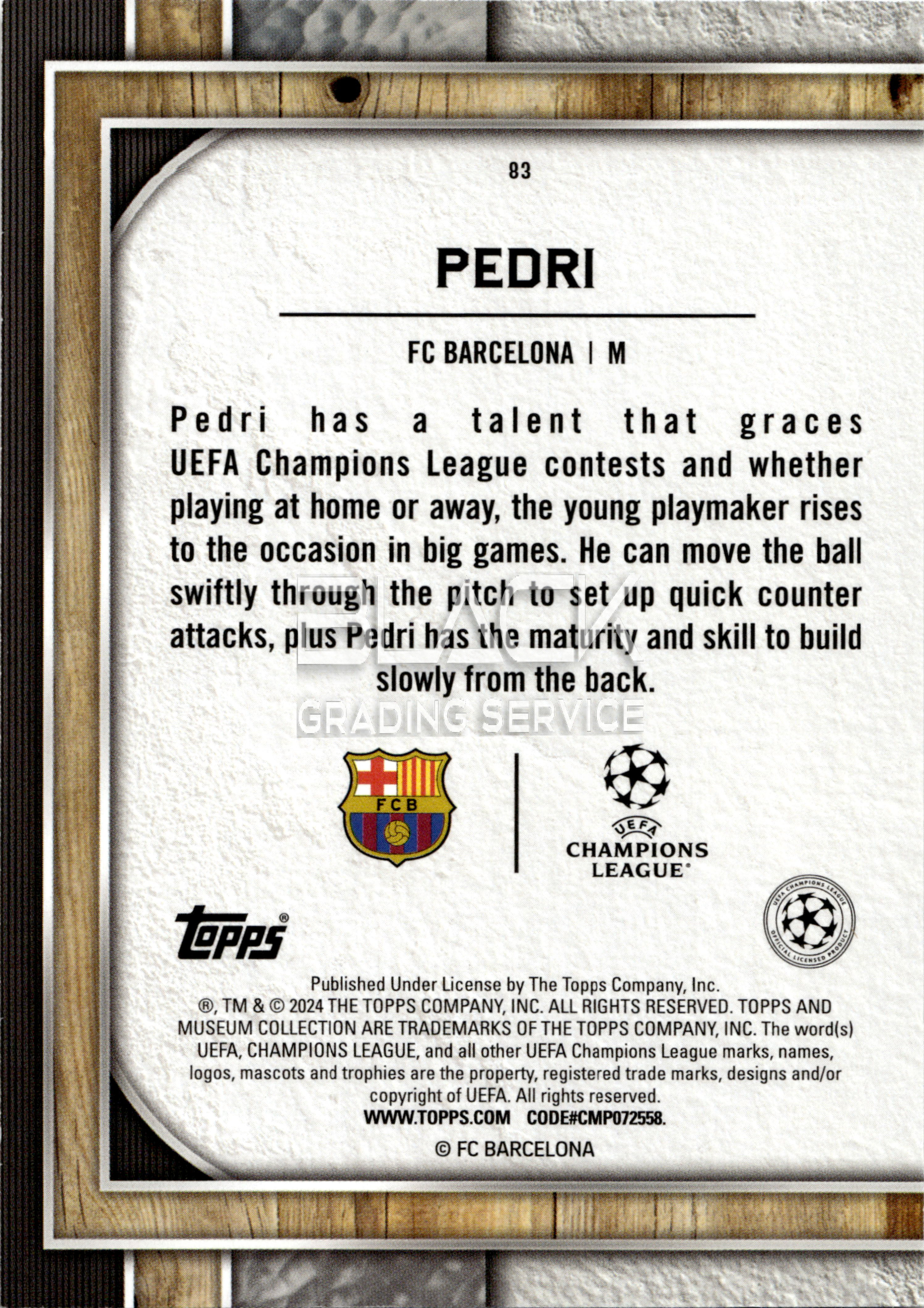 Back - Topps UCL Museum Collection