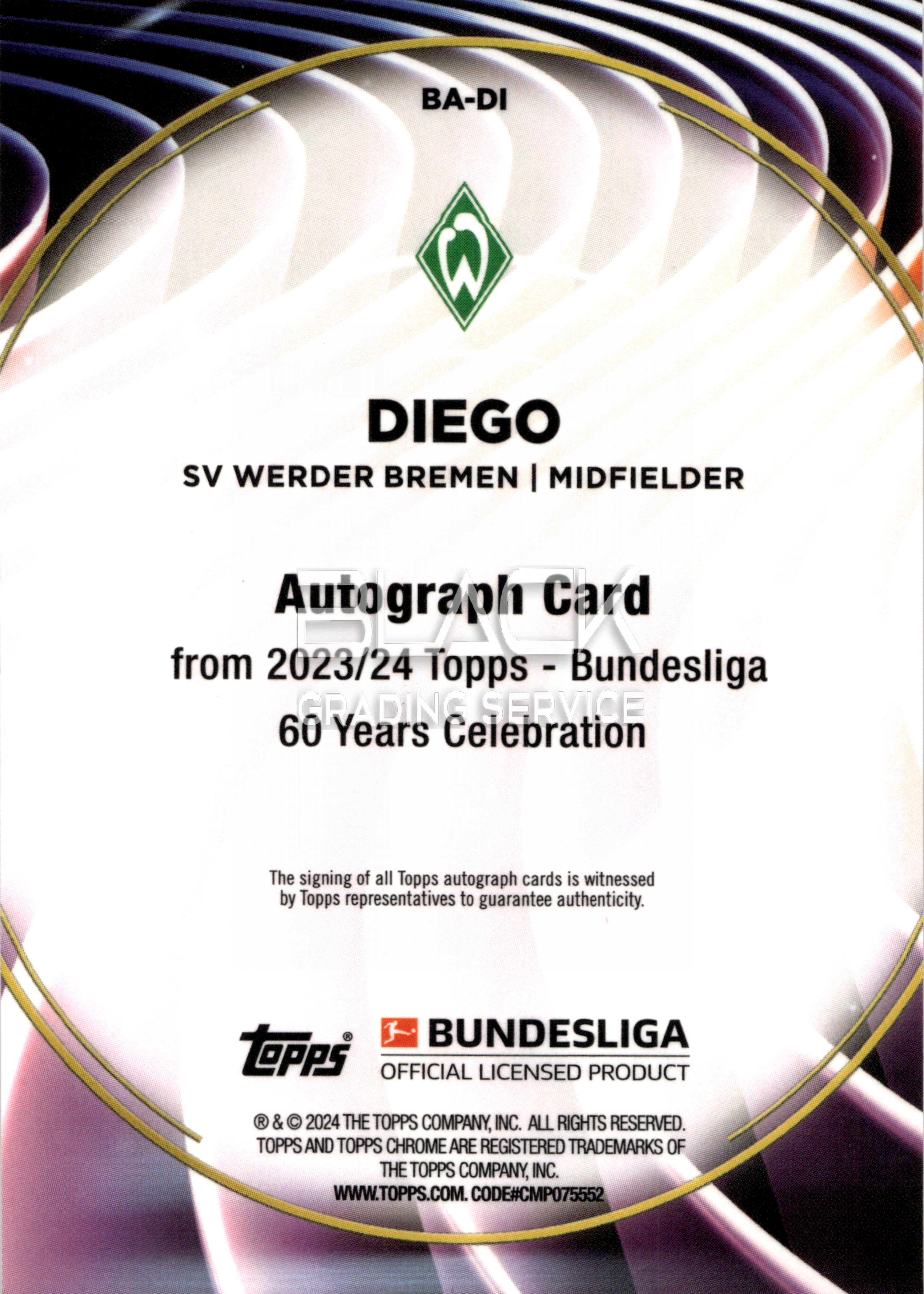 Back - Topps Bundesliga 60 YEARS CELEBRATION