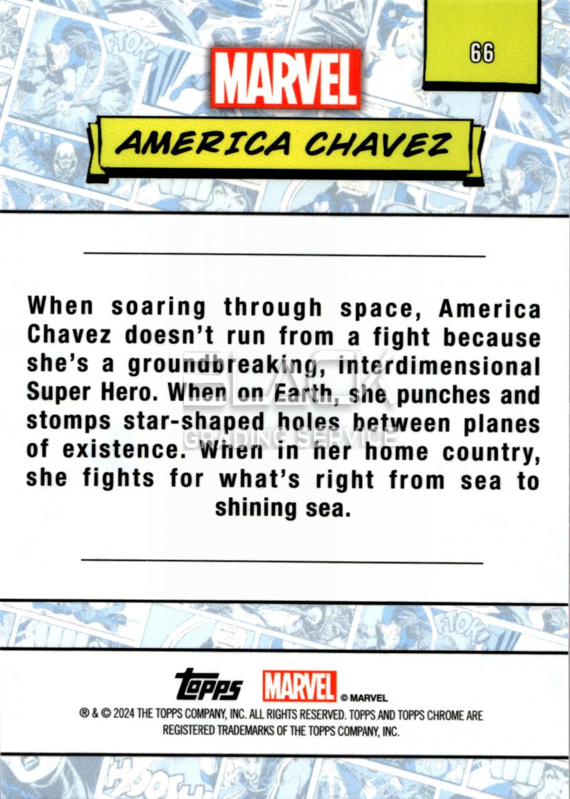 Back - Topps Chrome Marvel Saphire Edition