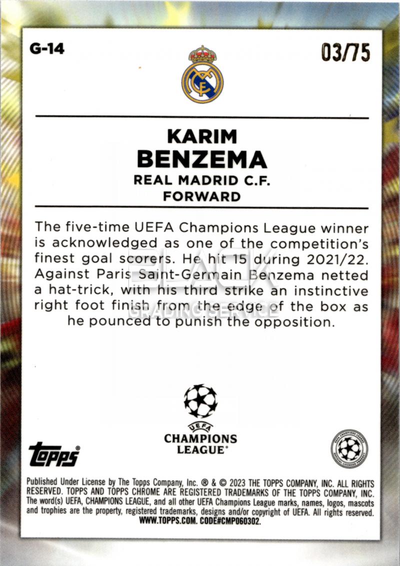 Back - Topps Chrome UEFA Club Competitions