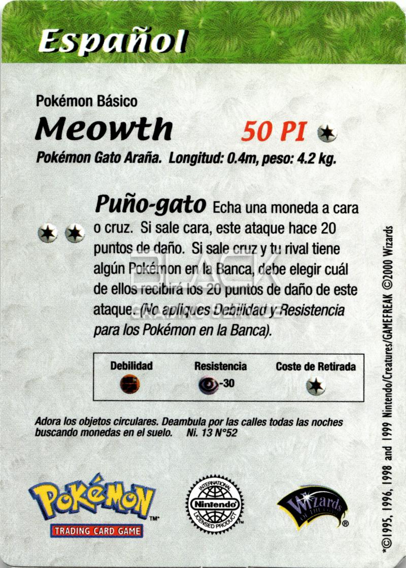 Back - Pokemon WOTC Multilingual Rule Sheet