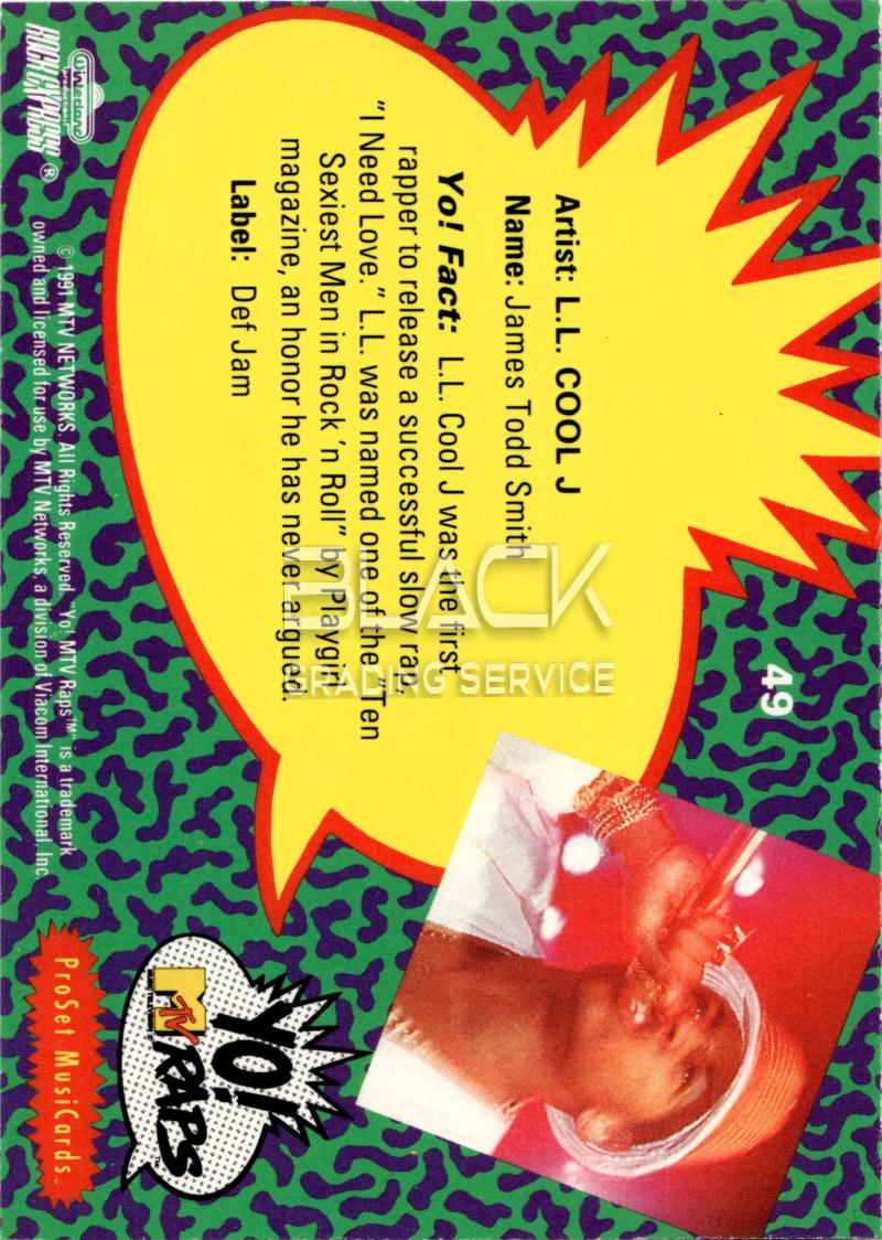Back - ProSet MusiCards YO! MTV RAPS