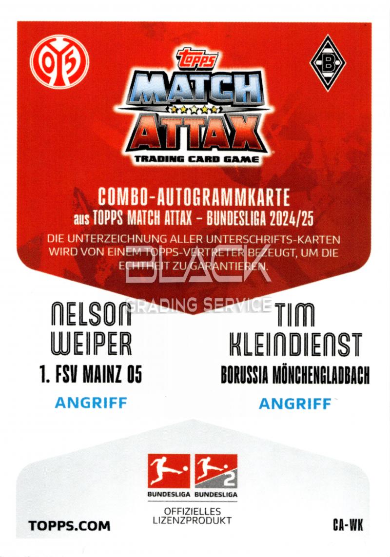 Back - Topps Match Attax Bundesliga