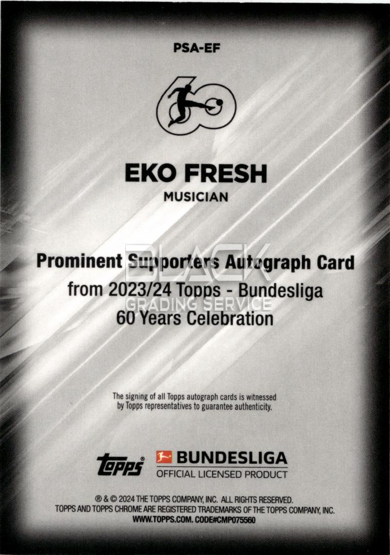 Back - Topps 60 YEARS CELEBRATION