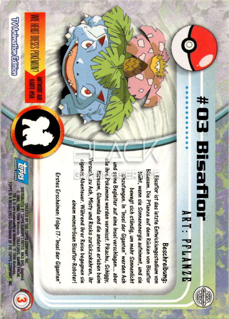 Back - Topps Pokemon GER TV Animation Edition