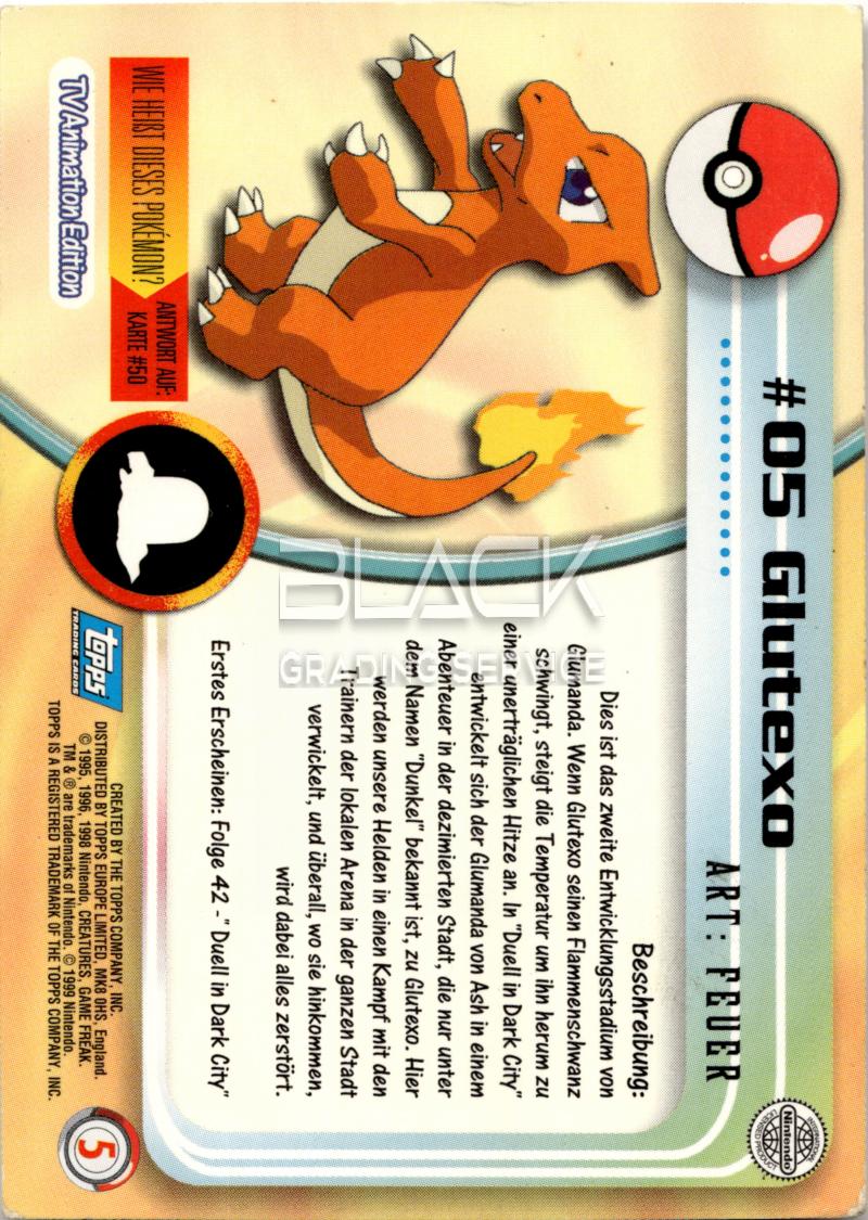 Back - Topps Pokemon GER TV Animation Edition