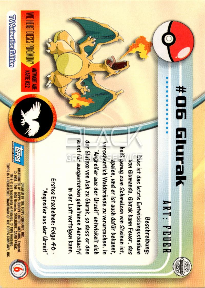 Back - Topps Pokemon GER TV Animation Edition