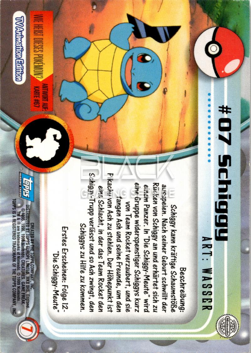 Back - Topps Pokemon GER TV Animation Edition