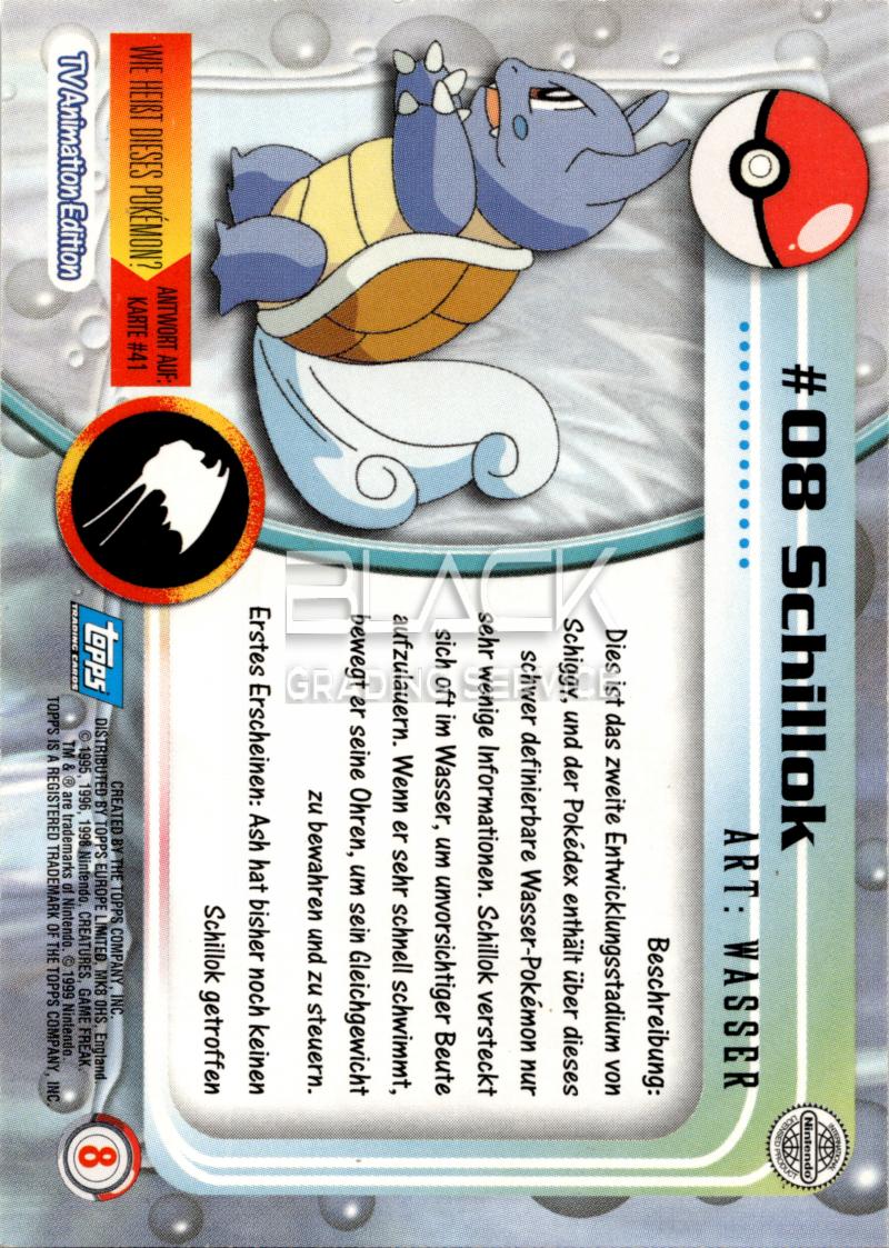 Back - Topps Pokemon GER TV Animation Edition
