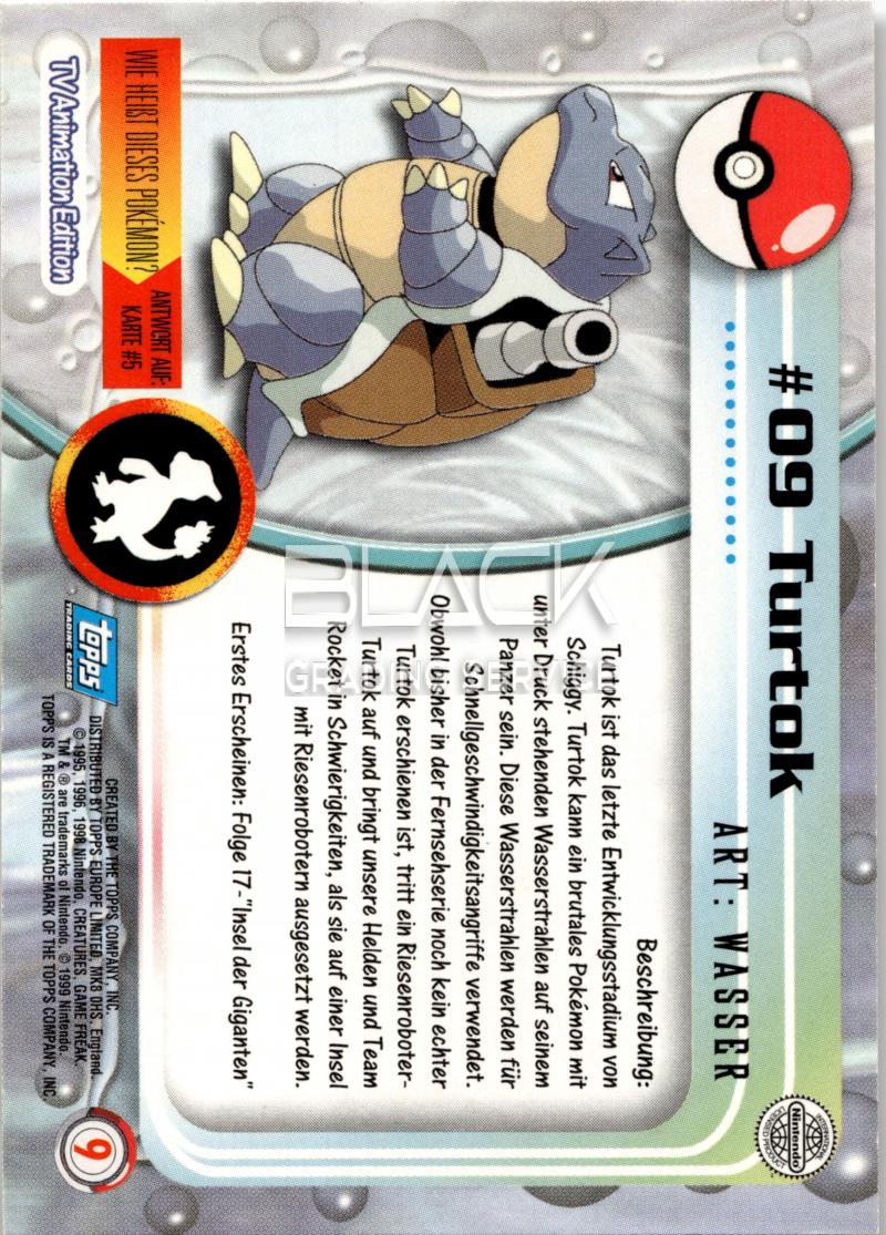 Back - Topps Pokemon GER TV Animation Edition