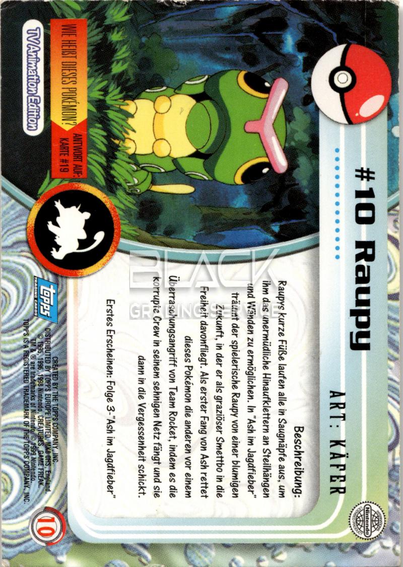 Back - Topps Pokemon GER TV Animation Edition