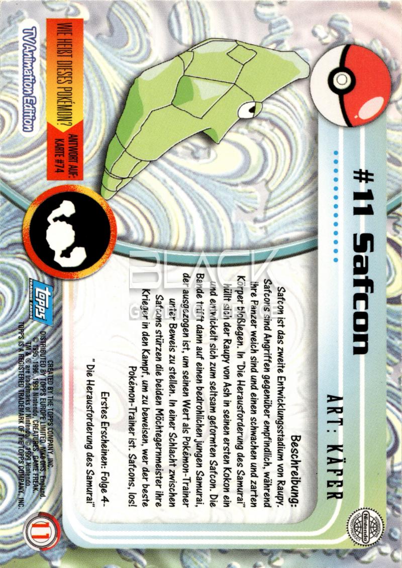 Back - Topps Pokemon GER TV Animation Edition