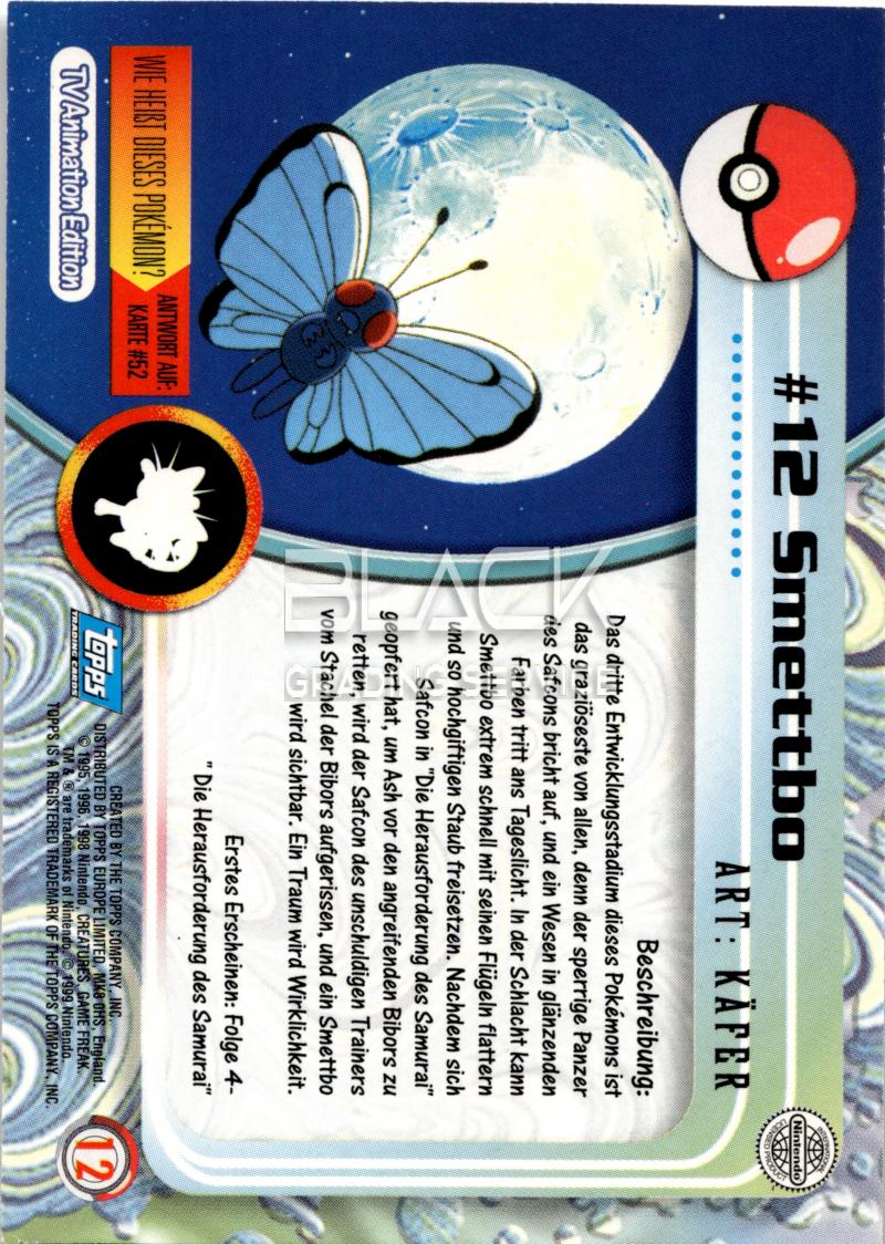 Back - Topps Pokemon GER TV Animation Edition