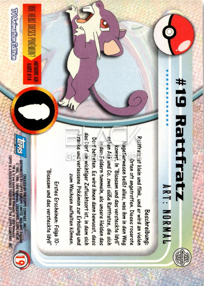 Back - Topps Pokemon GER TV Animation Edition