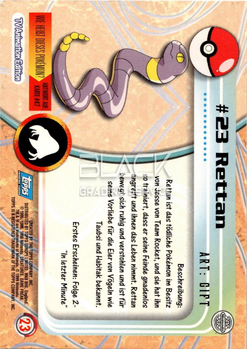 Back - Topps Pokemon GER TV Animation Edition