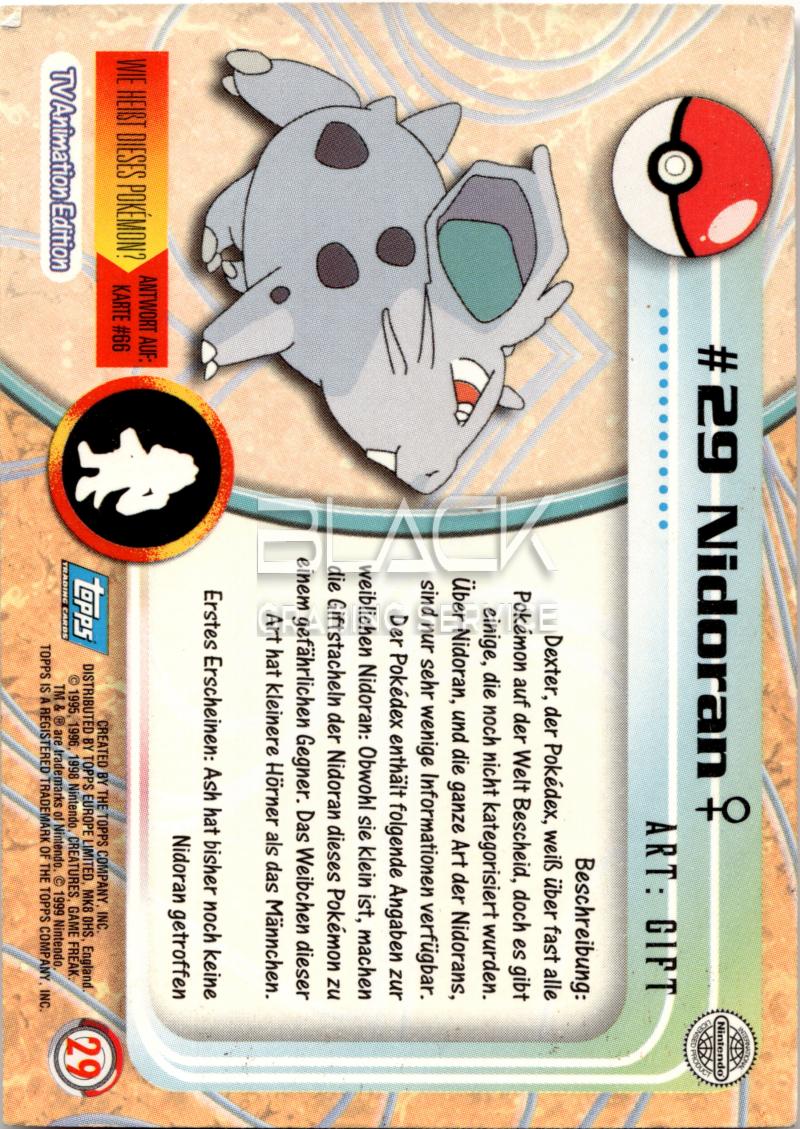 Back - Topps Pokemon GER TV Animation Edition