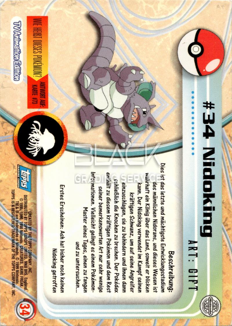 Back - Topps Pokemon GER TV Animation Edition