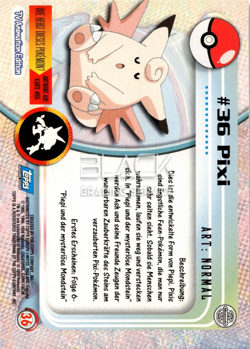 Back - Topps Pokemon GER TV Animation Edition