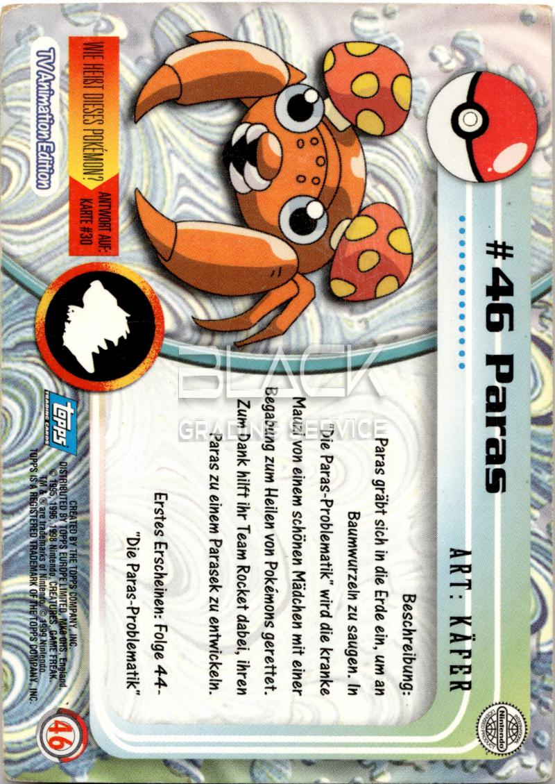 Back - Topps Pokemon GER TV Animation Edition