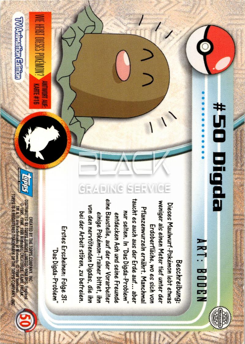 Back - Topps Pokemon GER TV Animation Edition