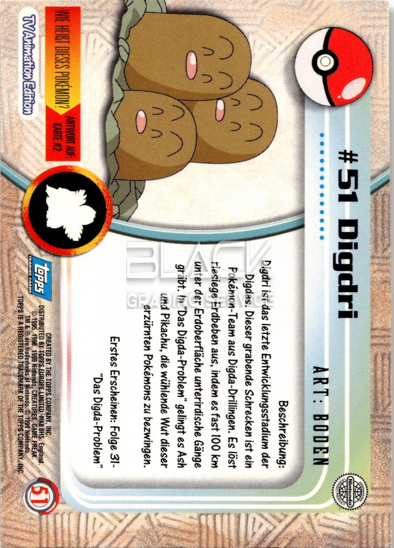 Back - Topps Pokemon GER TV Animation Edition