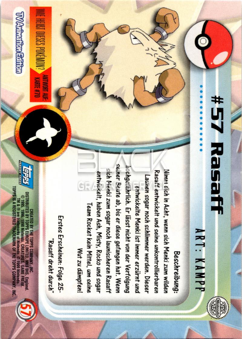 Back - Topps Pokemon GER TV Animation Edition