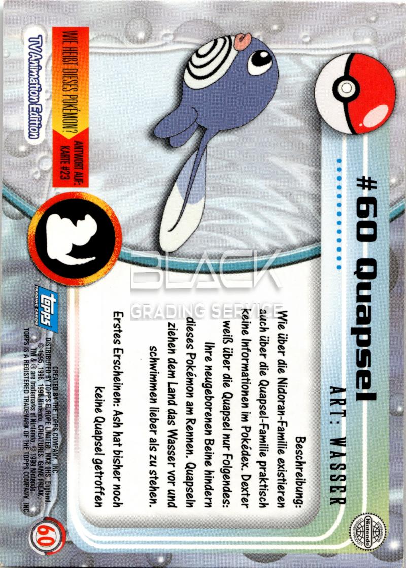 Back - Topps Pokemon GER TV Animation Edition