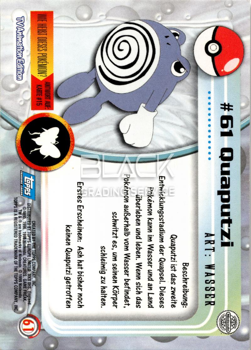 Back - Topps Pokemon GER TV Animation Edition