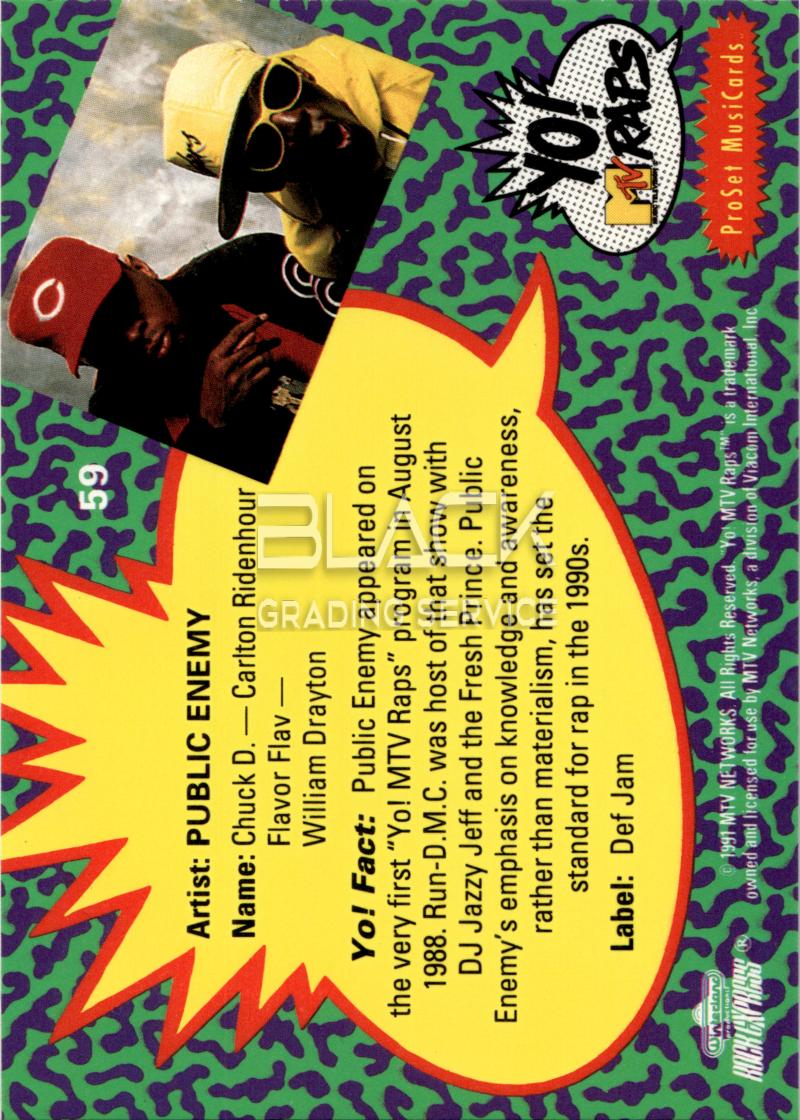 Back - ProSet MusiCards YO! MTV RAPS