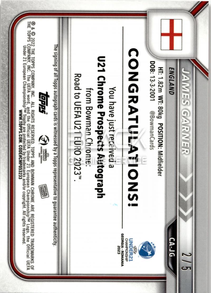 Back - Topps Bowman Chrome Road to UEFA U21 Euro 2023