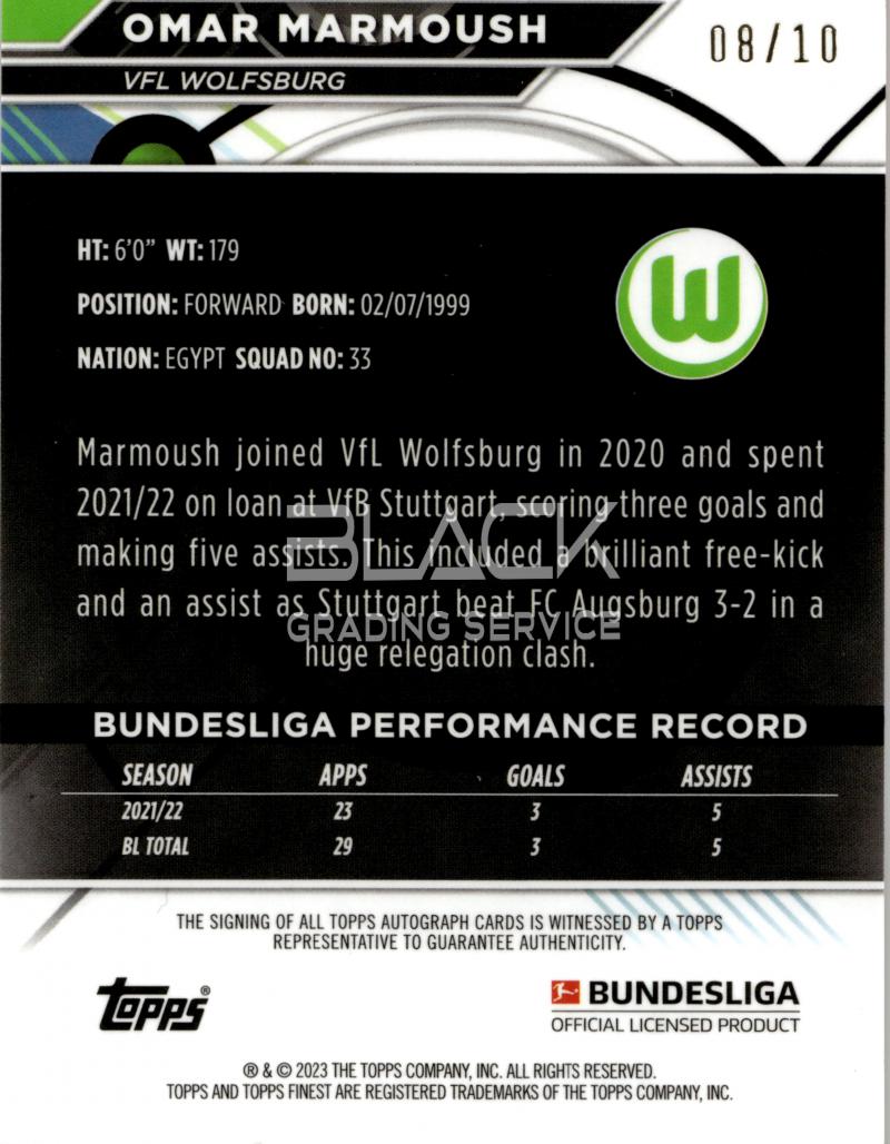 Back - Topps Finest Bundesliga