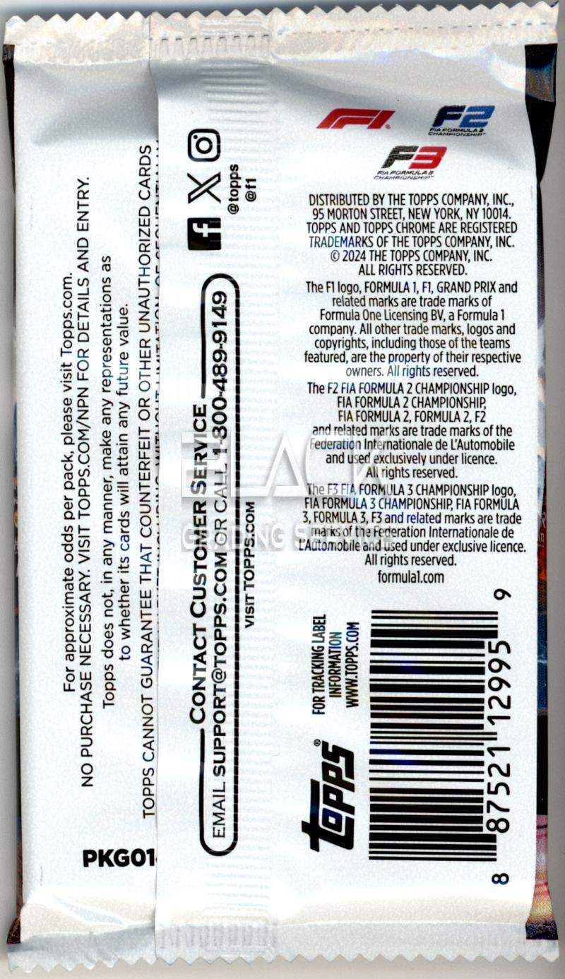 Back - Topps Chrome Formula 1