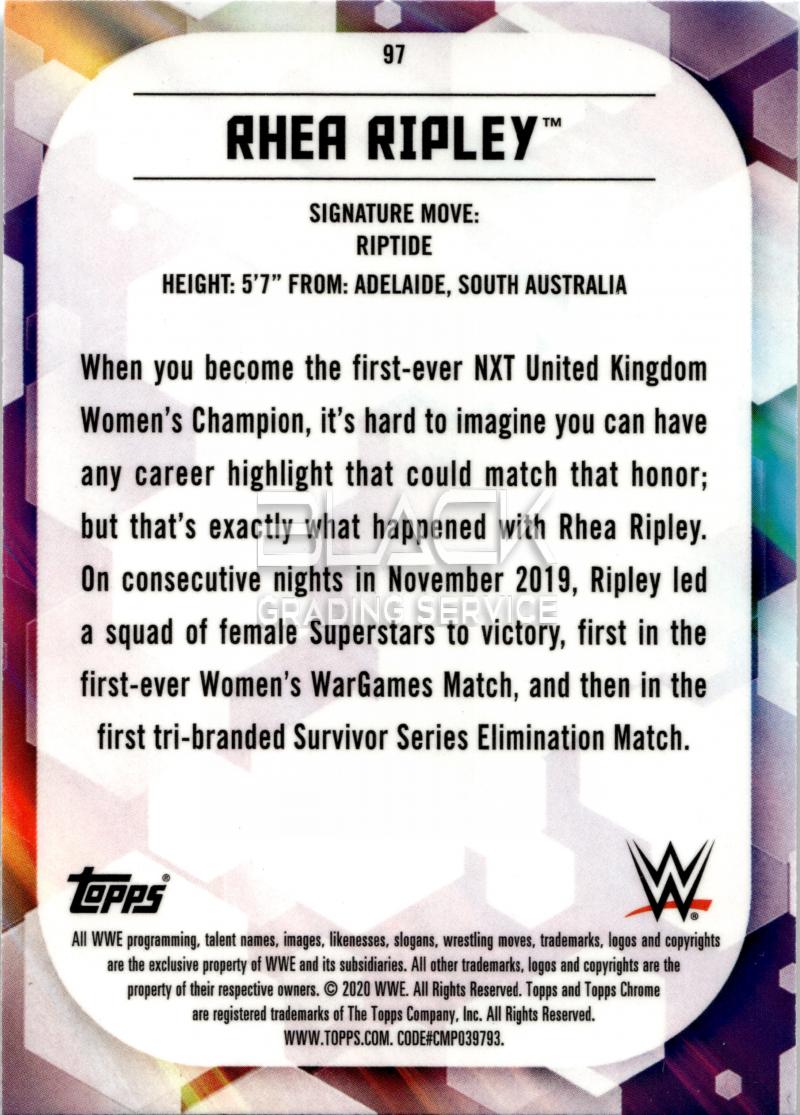 Back - Topps Chrome WWE