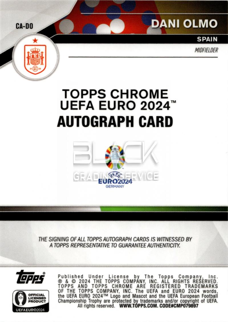 Back - Topps Chrome UEFA EURO 2024