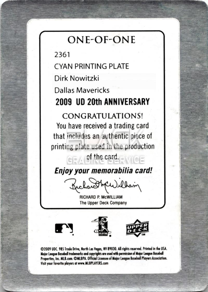 Back - Upper Deck 20th Anniversary