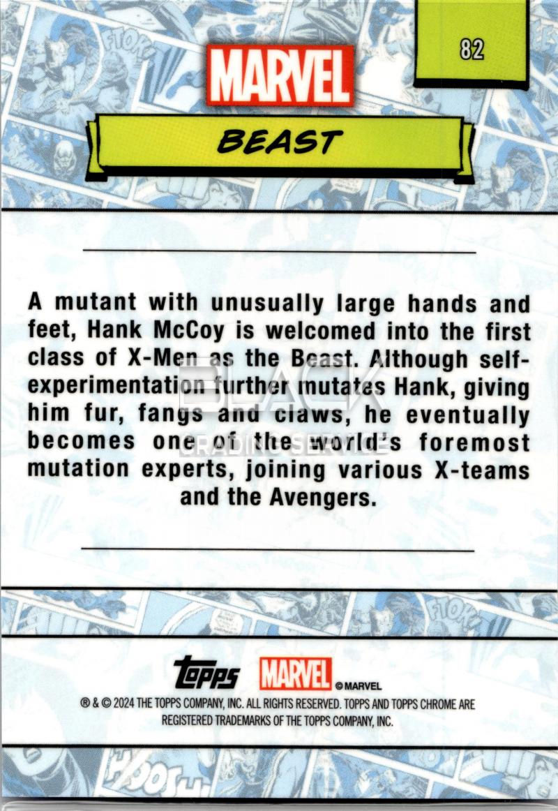 Back - Topps Chrome Marvel Saphire Edition