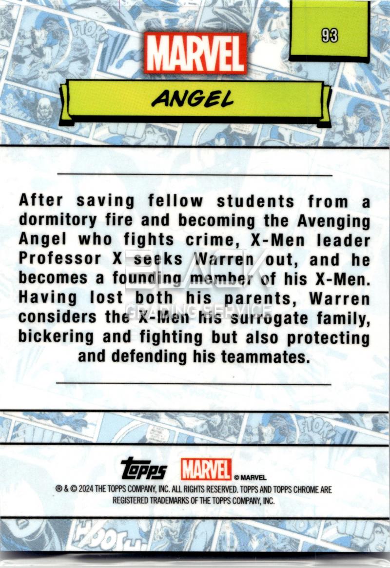 Back - Topps Chrome Marvel Saphire Edition